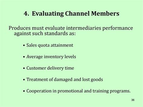 chanel evaluation|evaluating channel members.